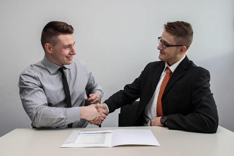 Professional handshake sealing service agreement