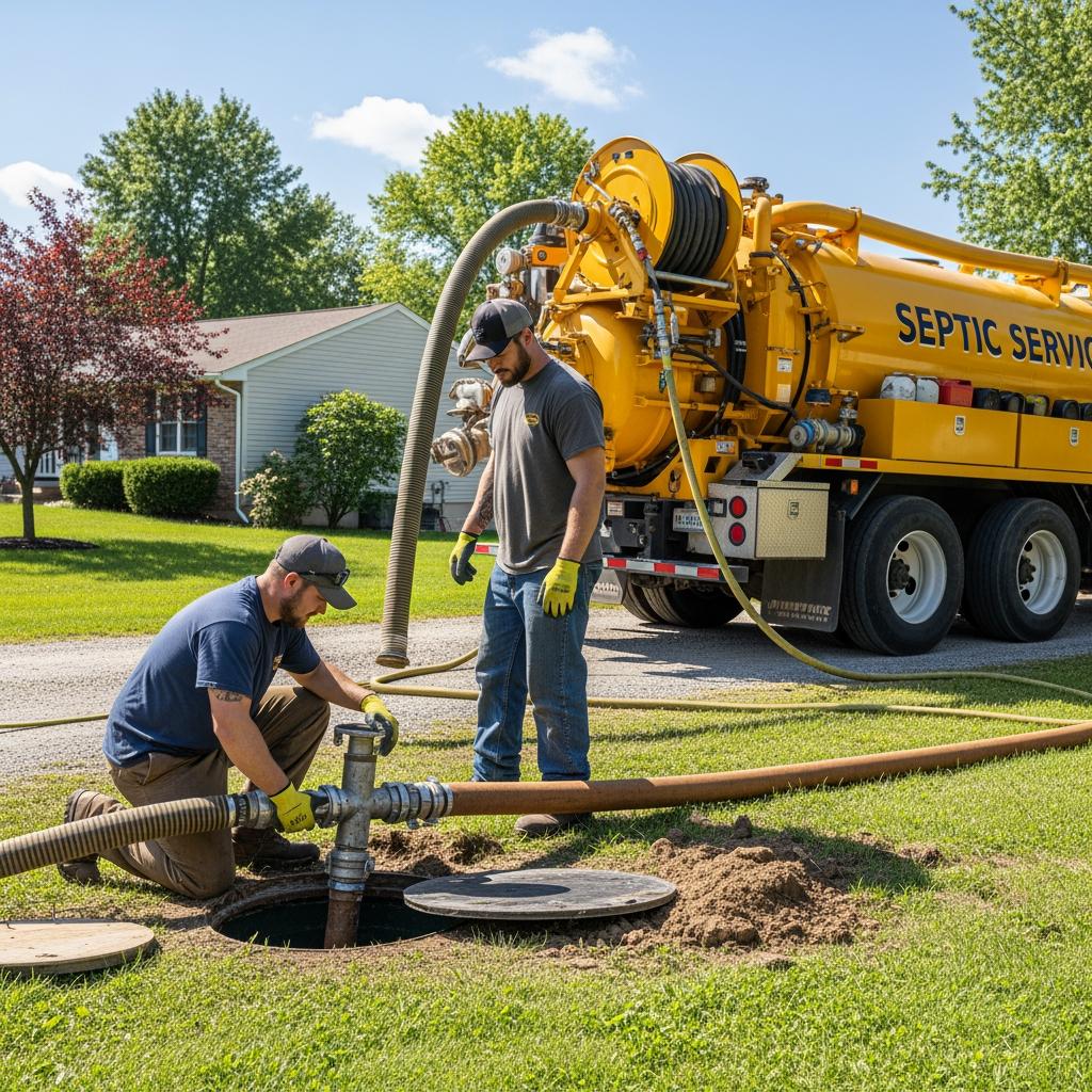 Professional septic tank pumping service